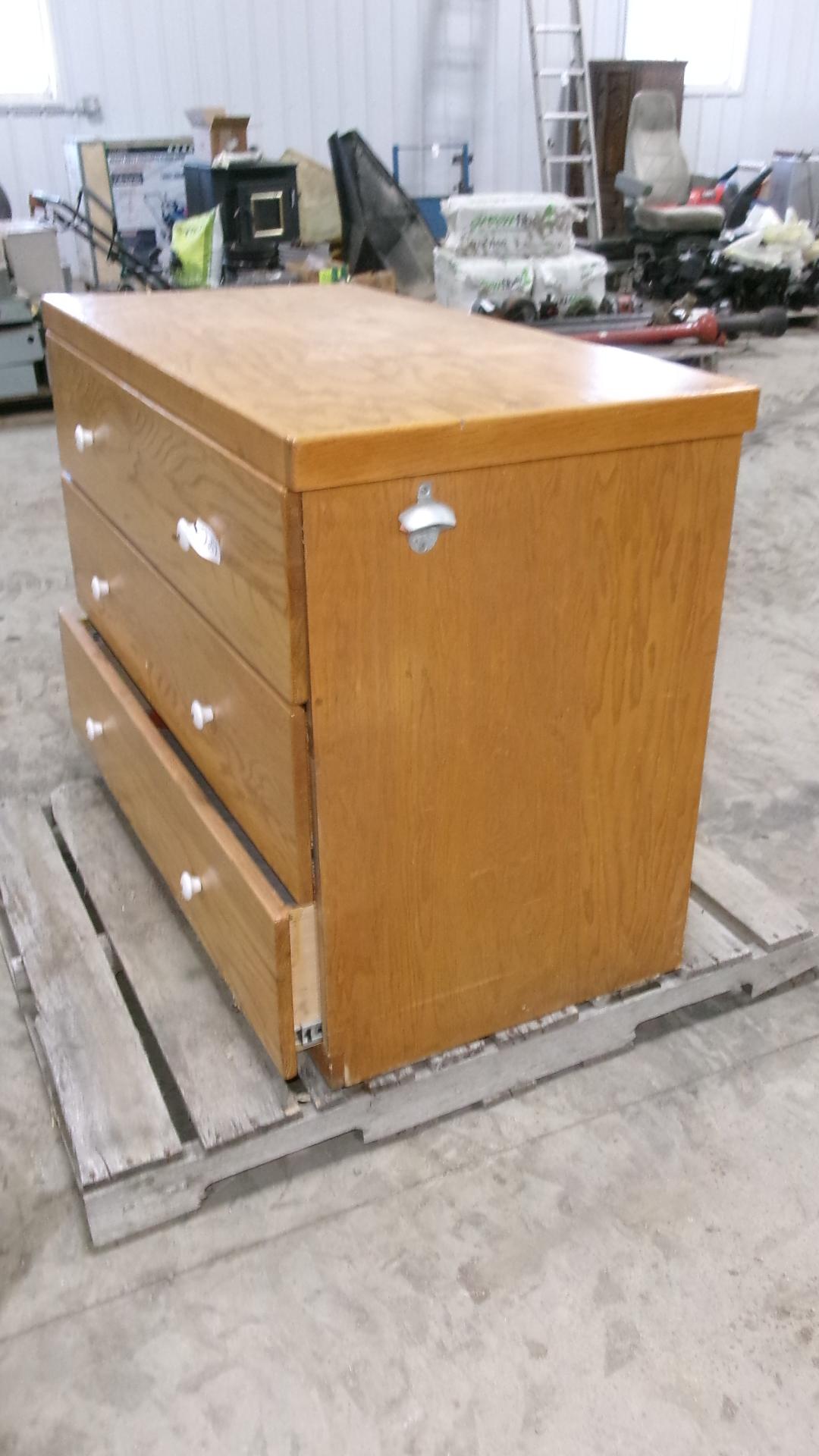 4- OAK CABINETS (48", 48", 48" & 55") w / counter top