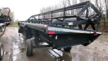 1994 30' MACDON 960 RIGID HEAD, batt reel, replaced canvasses, transport, 9600 J.D hook ups, +