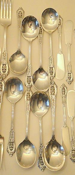 56 Pieces “Rose Point” Sterling Flatware By Wallace, 7 Piece Service For 8