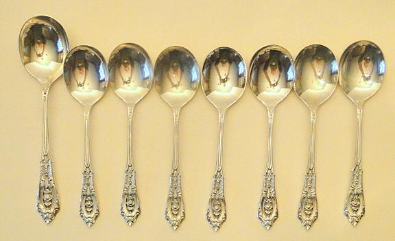 56 Pieces “Rose Point” Sterling Flatware By Wallace, 7 Piece Service For 8