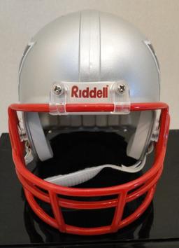Tom Brady Signed Patriots Mini Helmet With Display Case, COA & Box