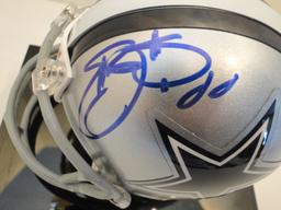 Emmitt Smith Signed Dallas Mini Helmet With Display Case, COA