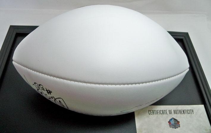 Autographed Class of 2011 HOF White Panel Football, 7 Signatures, COA