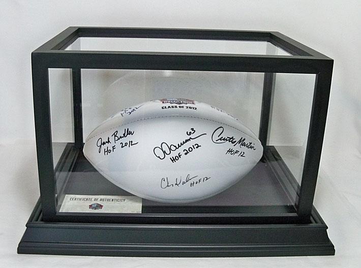 Autographed Class of 2012 HOF White Panel Football, 6 Signatures, COA