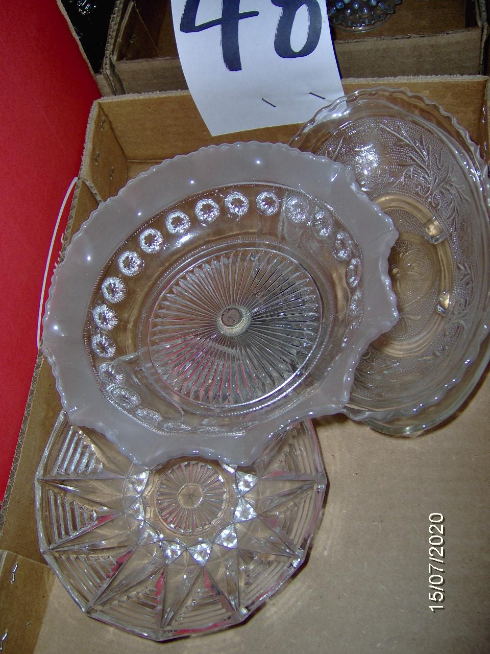 Glass serving dishes