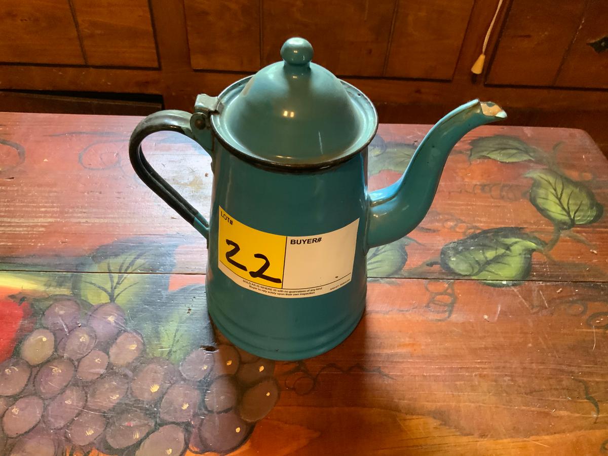 Enamelware Quart Coffee Pot