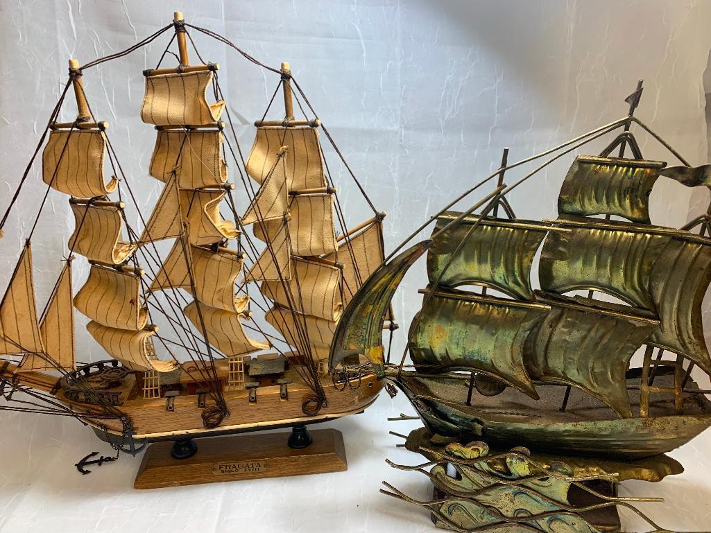 Fragata Siglo XVIII Figurine Ship & Aluminum Song Ship