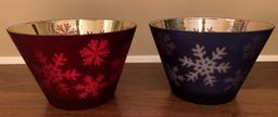 Christmas Bowls w/Snowflake Design