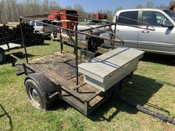 8'x5' Tilt Trailer w/Tool Box & Radial Arm Saw