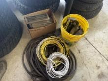 Romex Wire, Air Hose, Stand, & Floor Registers