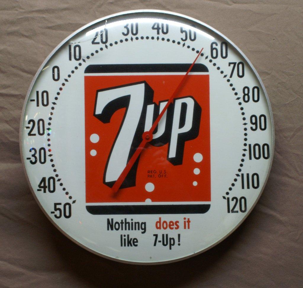 7-Up Round Thermometer 12" Dia.