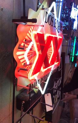 Dos Equis Beer Neon Lighted Sign 20-3/4"x23-3/4"