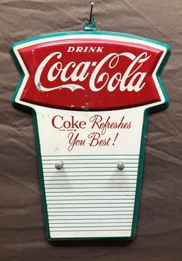 Coca-Cola Fishtail Calendar Holder 9-1/4"x12-3/4"