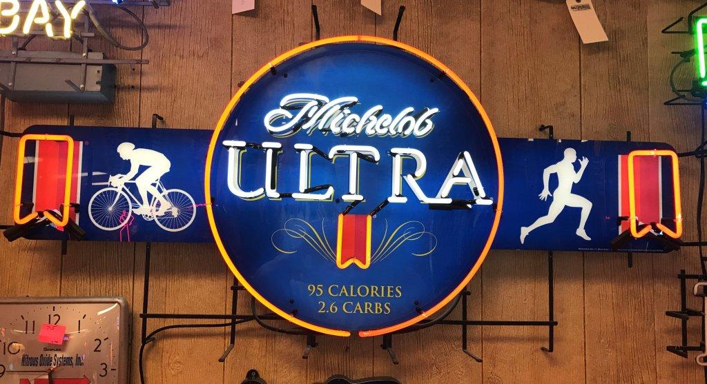 Michelob Ultra Neon sign    26" tall  x 55" wide