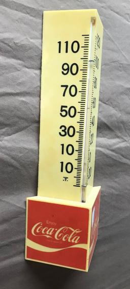 Coca-Cola Triangle Plastic Thermometer