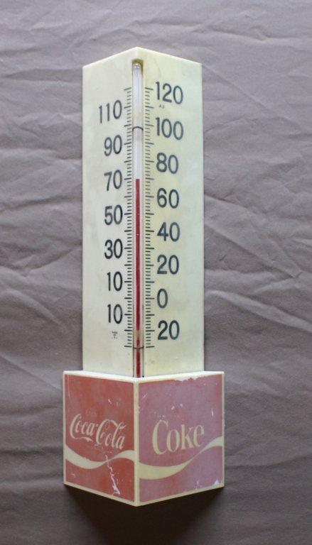 Coca-Cola Triangle Plastic Thermometer