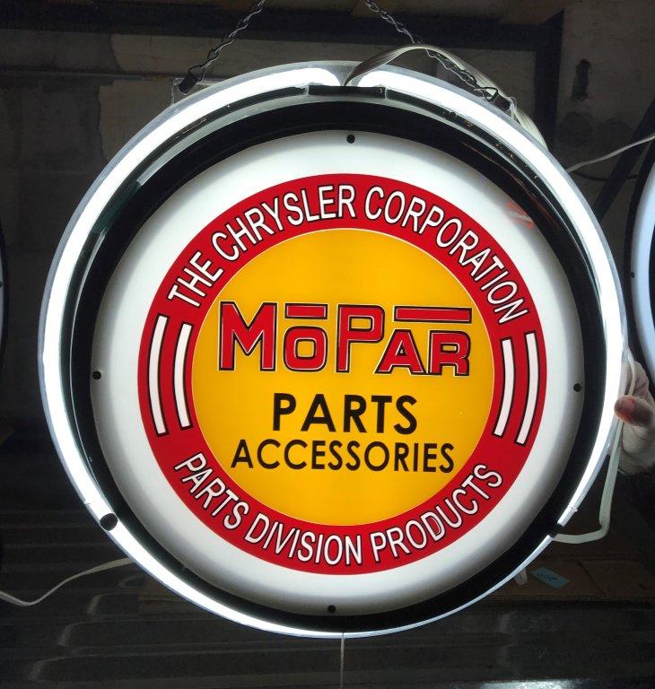 Mopar Super Bee Parts Double Sided Neon Lite Sign