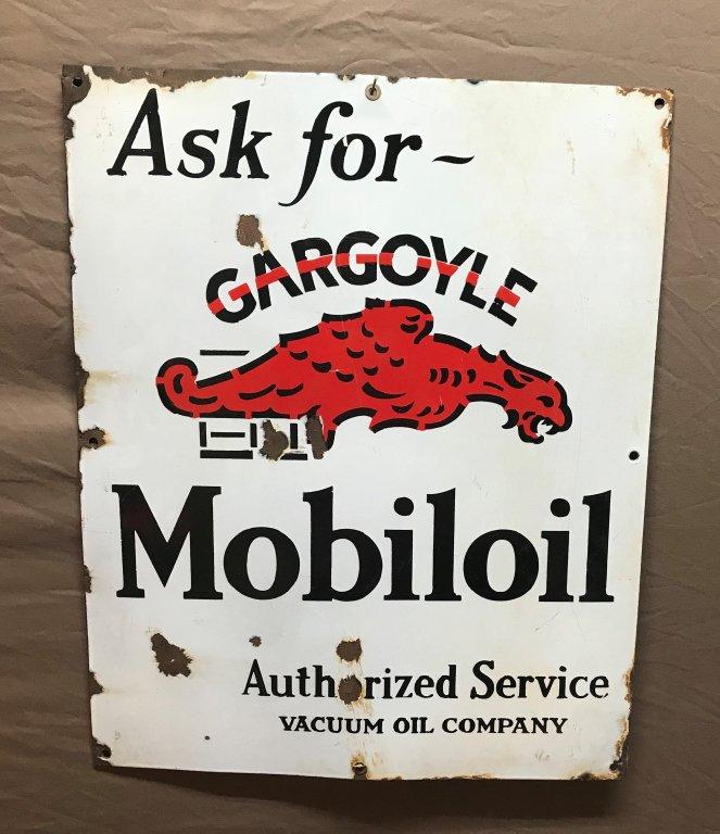 Gargoyle Mobil Oil Porcelain 19-1/2"x24"