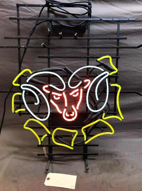 Ram Head Neon      21 wide   16" tall