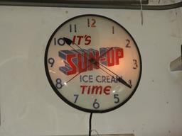 Sup-Up Ice Cream clock, 15"