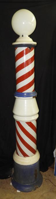 Koch's barber pole, all porcelain, 13"X79"