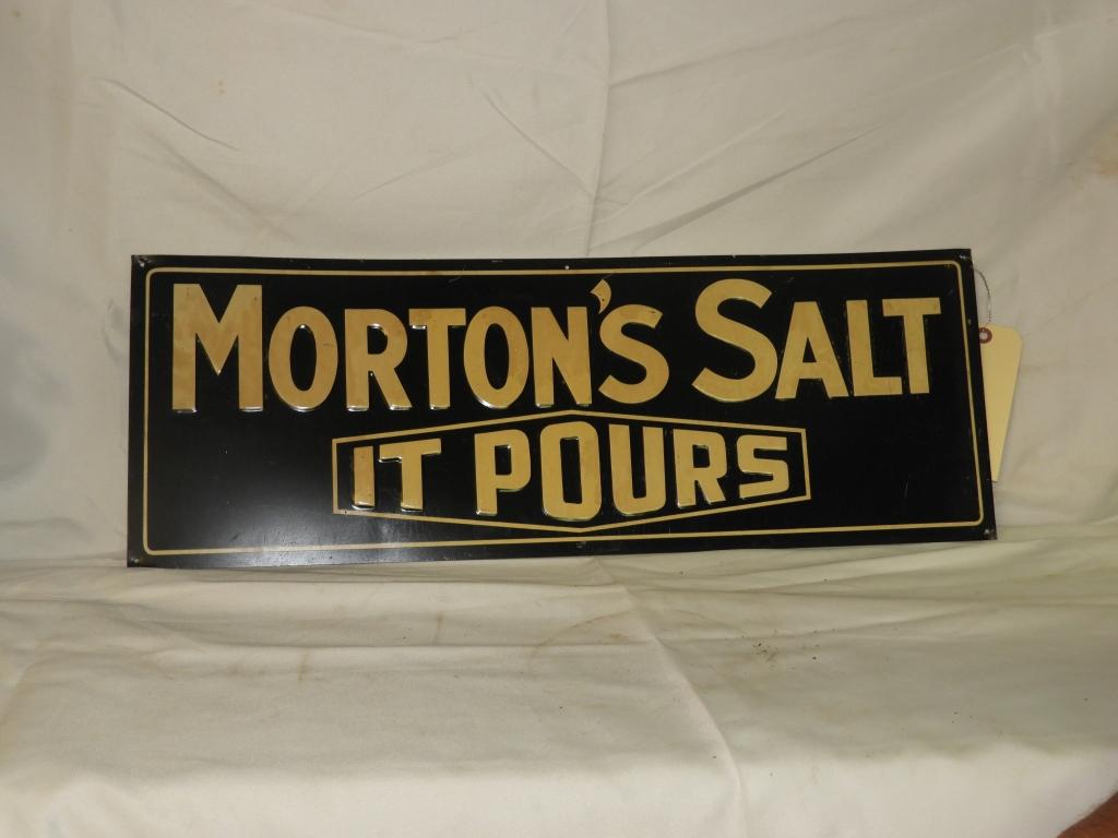 Morton's Salt It Pours, SST, embossed, 27"X10"