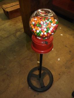 Ford 1 cent gumball coin-op machine on stand