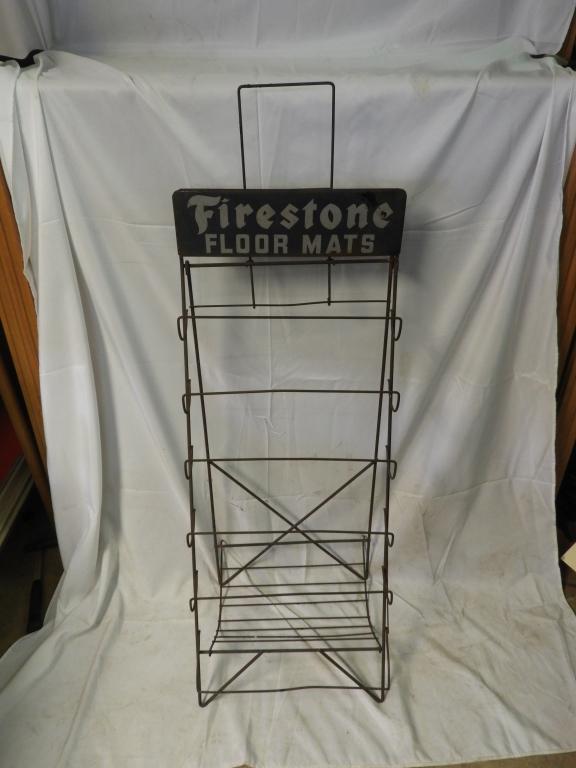 Firestone floor mat display rack, 18"X53"