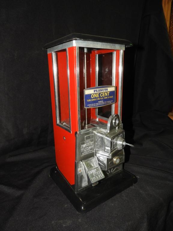 Master 1 cent porcelain coin-op peanut machine