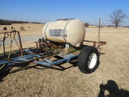 Shop made strip sprayer, 150 gal tank, pto pump