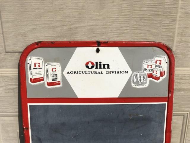 Olin metal chalk board 30"x19.5"