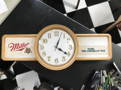 Miller Beer clock, 1996