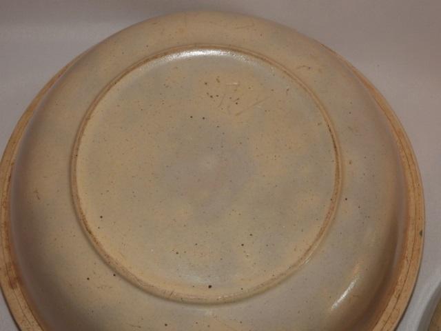 3 crockery dough bowls, 12", 2-10 1/2"