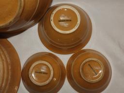 10 pcs - reproduction yellow ware bowls