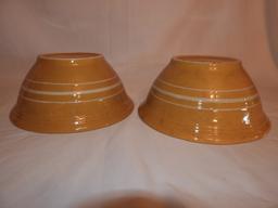 2 reproduction yellow ware bowls by Ragon House