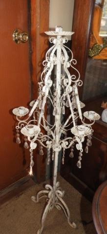 Iron floor candelabra w/ jewels