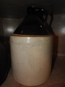 Chocolate top crockery jug w/ handle 14"T w/ choco