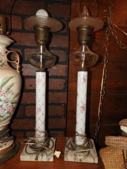 4 decorative antique lamps