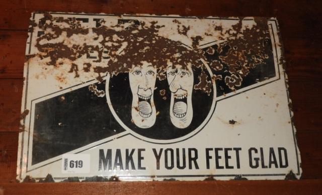 "Selz, Make Your Feet Glad" SSP sign 24"Tx36"W