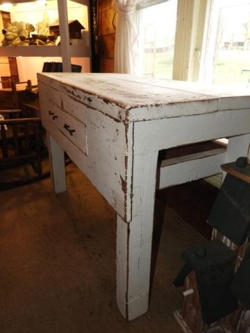 Primitive style table w/ drawer, good for kitchen