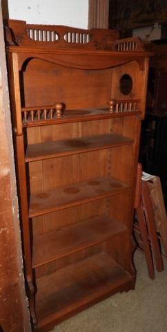 Wooden bookshelf, 60"Tx28"Wx12"D