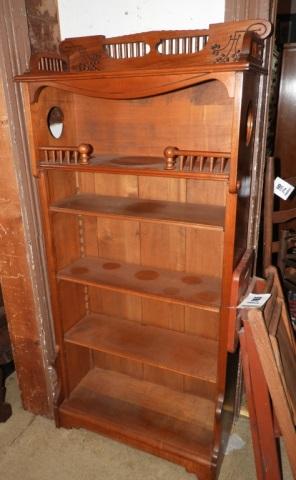 Wooden bookshelf, 60"Tx28"Wx12"D