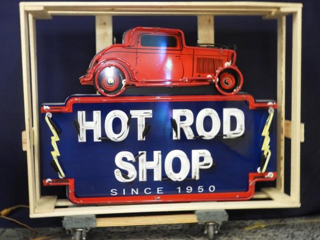 Hot Rod Shop SST neon, new, 35”T x 48”W