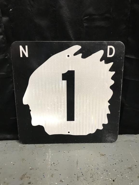 ND 1 highway sign, SST, 24"x24"