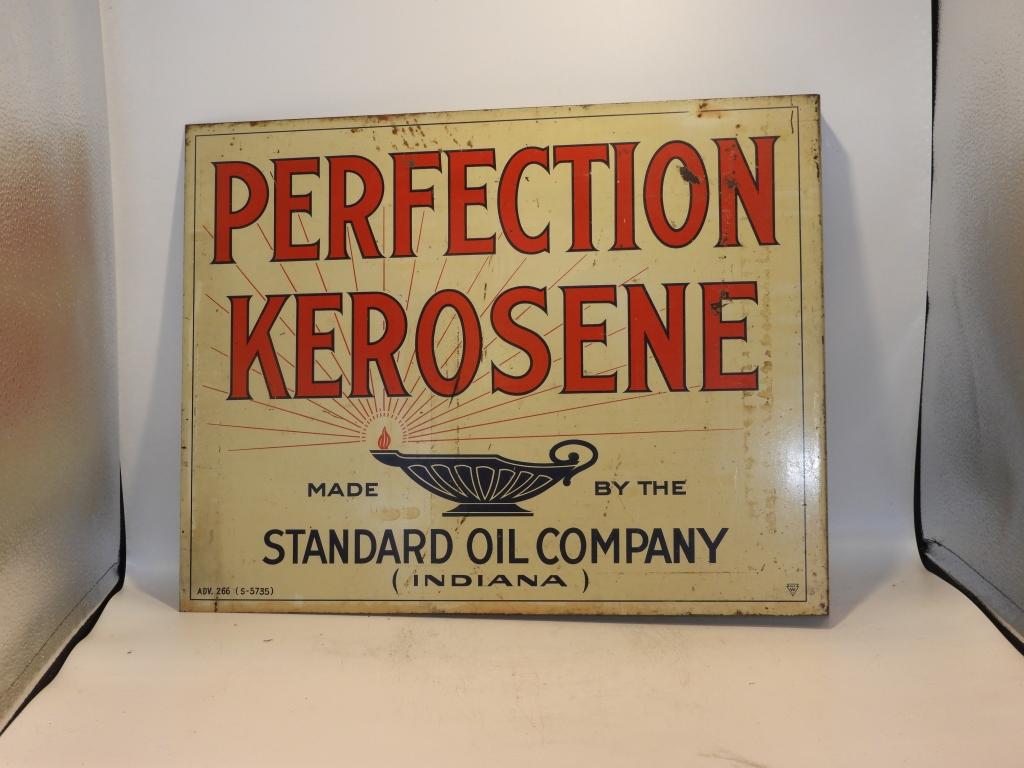 Perfection kerosene w/ Aladdin's lamp flange sign