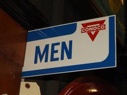 Conoco Men flange sign, 10"x5"