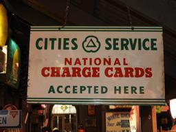 Cities Service National Charge Cards Accepted Here