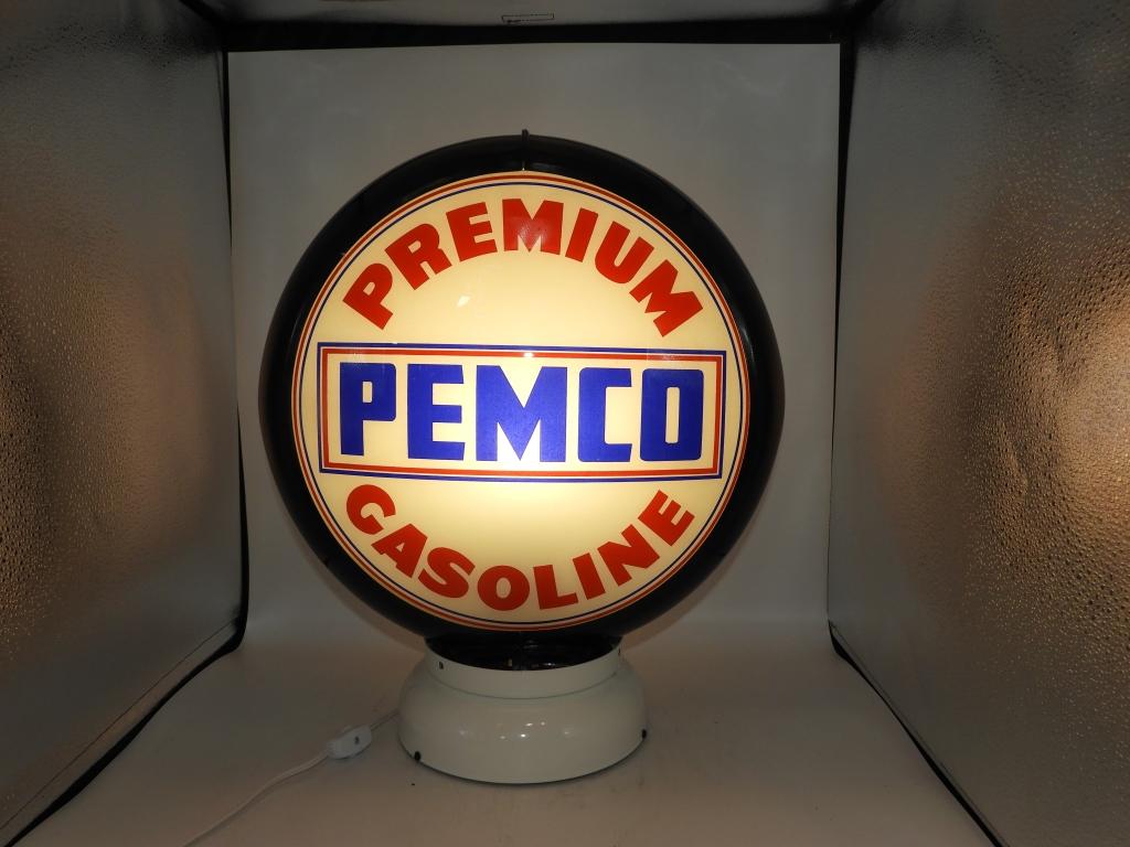 Pemco Premium Gasoline globe