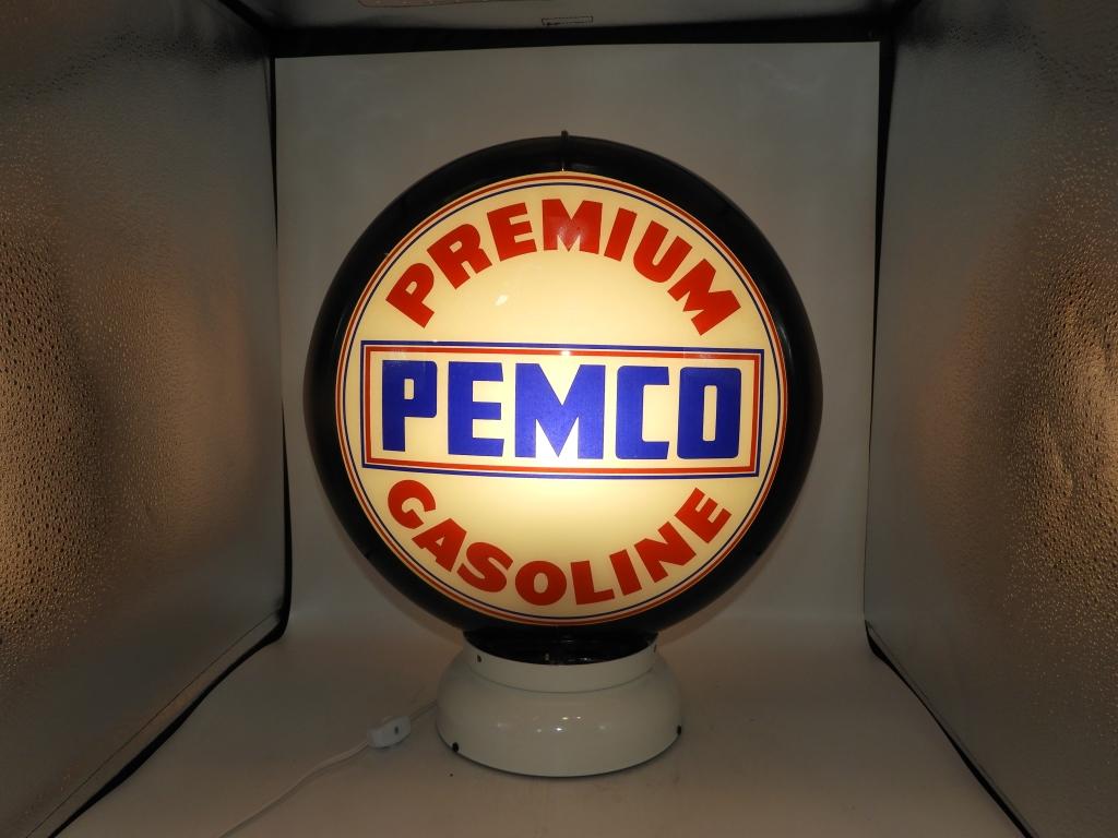 Pemco Premium Gasoline globe