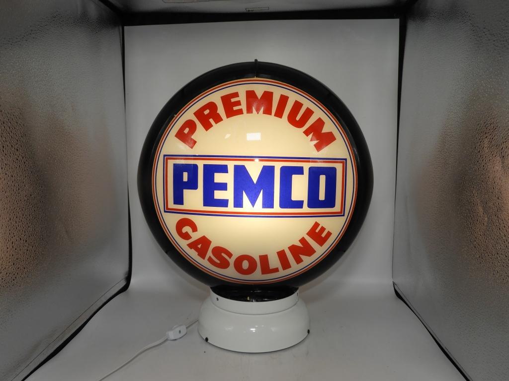 Pemco Premium Gasoline globe